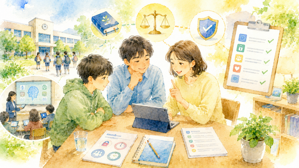 文科省ガイドライン・学校ルールの最新動向と、家庭でのルール設定のひな型
