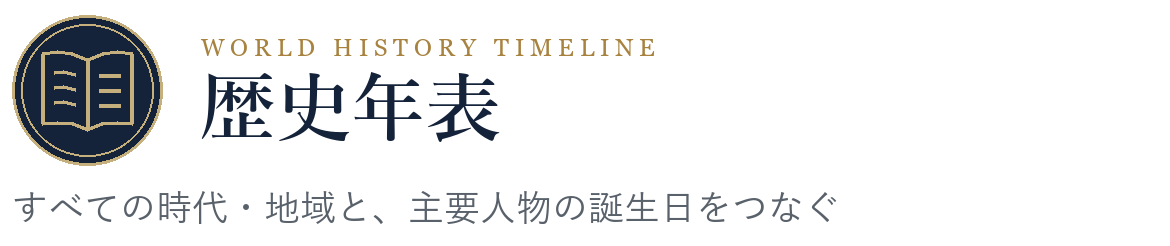 歴史年表 — すべての時代・地域と、主要人物の誕生日をつなぐ